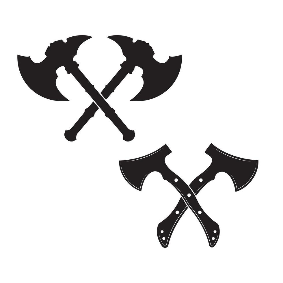 High Quality Axe, Viking Axe and Ancient Weapon vector