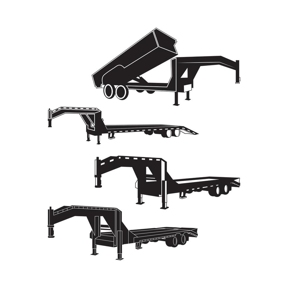 Big Tex Trailers, Flatbed trailer, Flatbed Gooseneck Trailer vector
