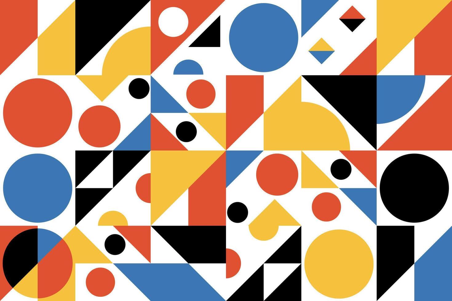 Bauhaus Abstract Geometry circle and triangle minimalized vector