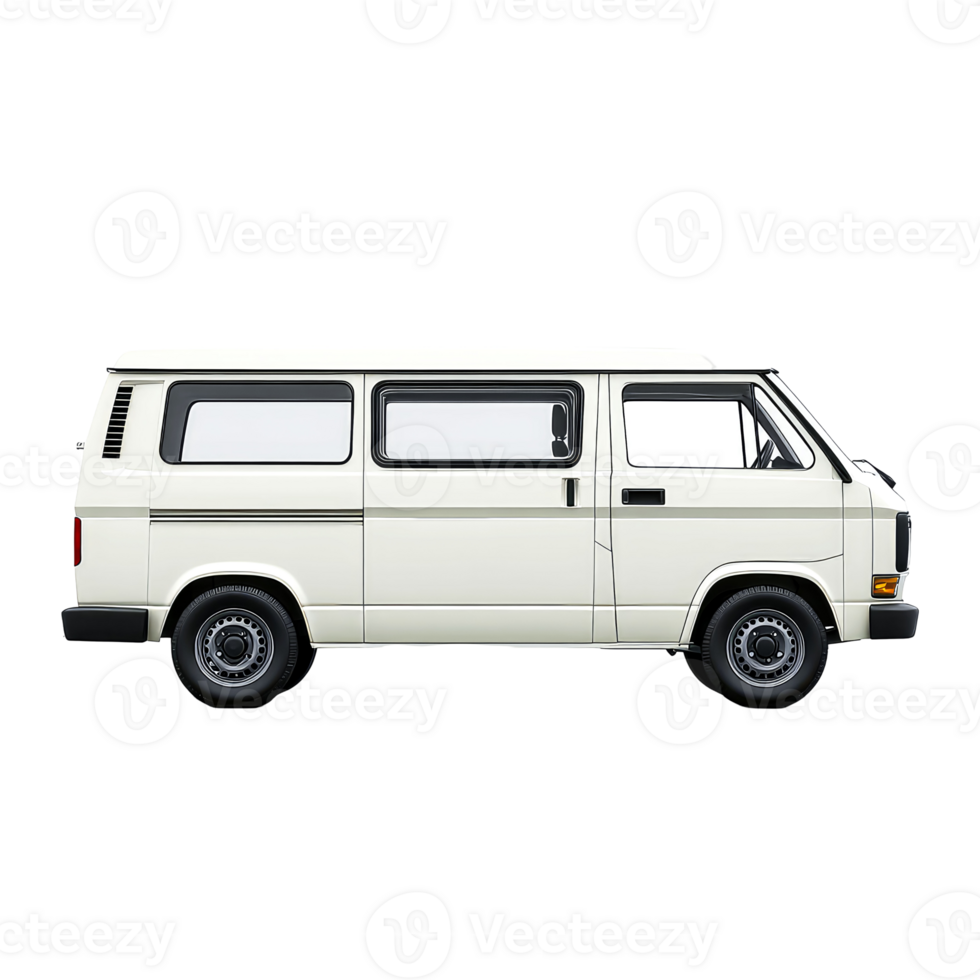 Classic White Van Retro Transportation Icon png