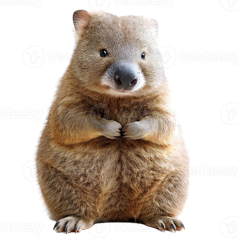 A small brown bear sitting on its hind legs png