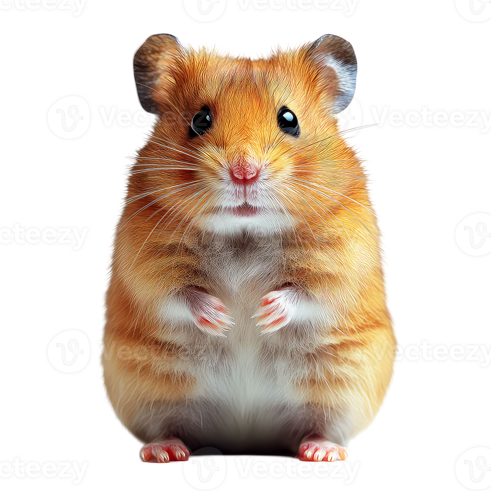 Adorable Hamster A Close-Up Portrait of a Fluffy Rodent png