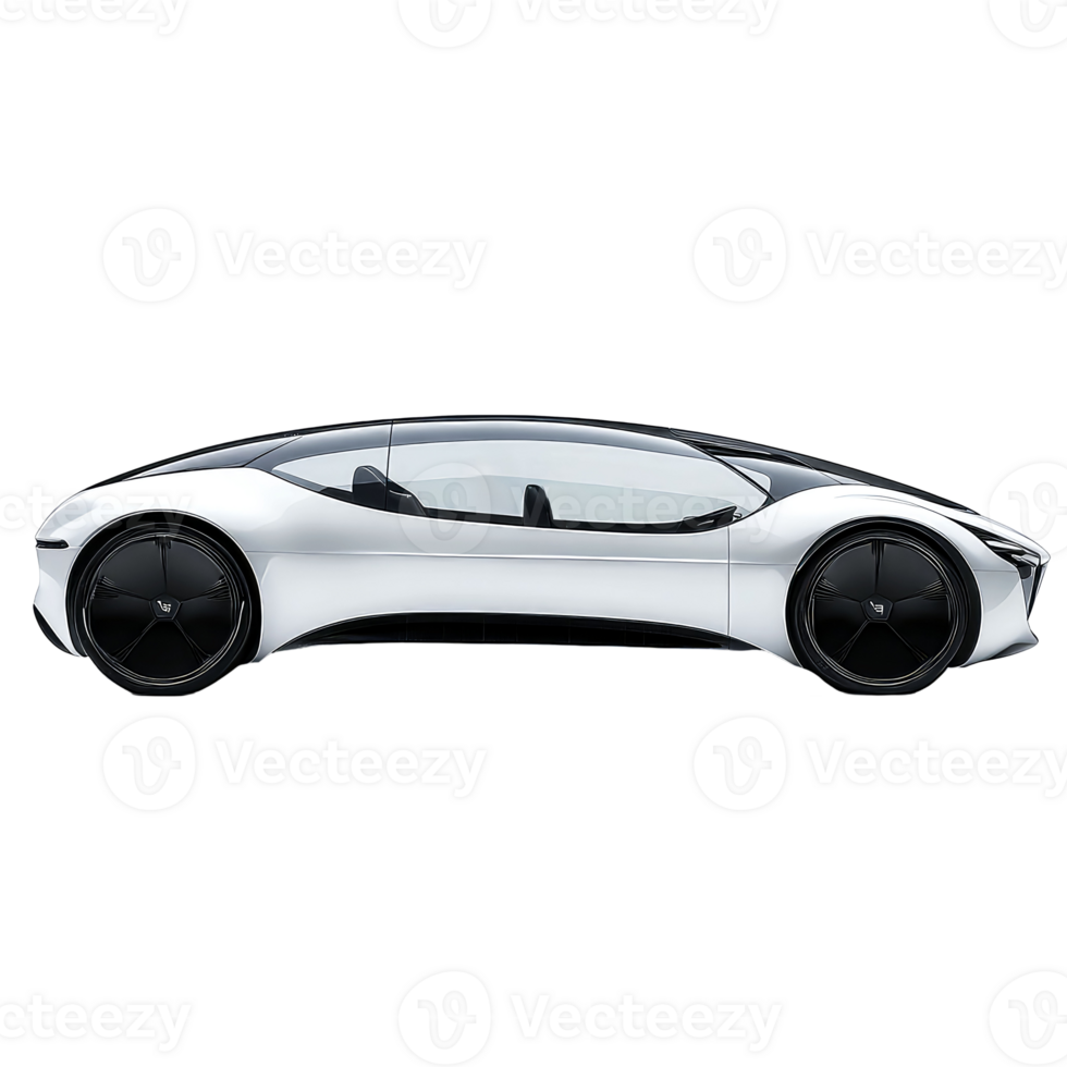 Futuristic Electric Car Concept Sleek Design and High Performance png