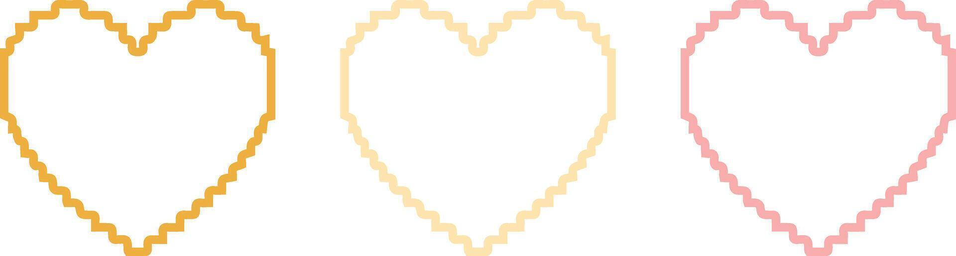 Romantic Heart Set vector