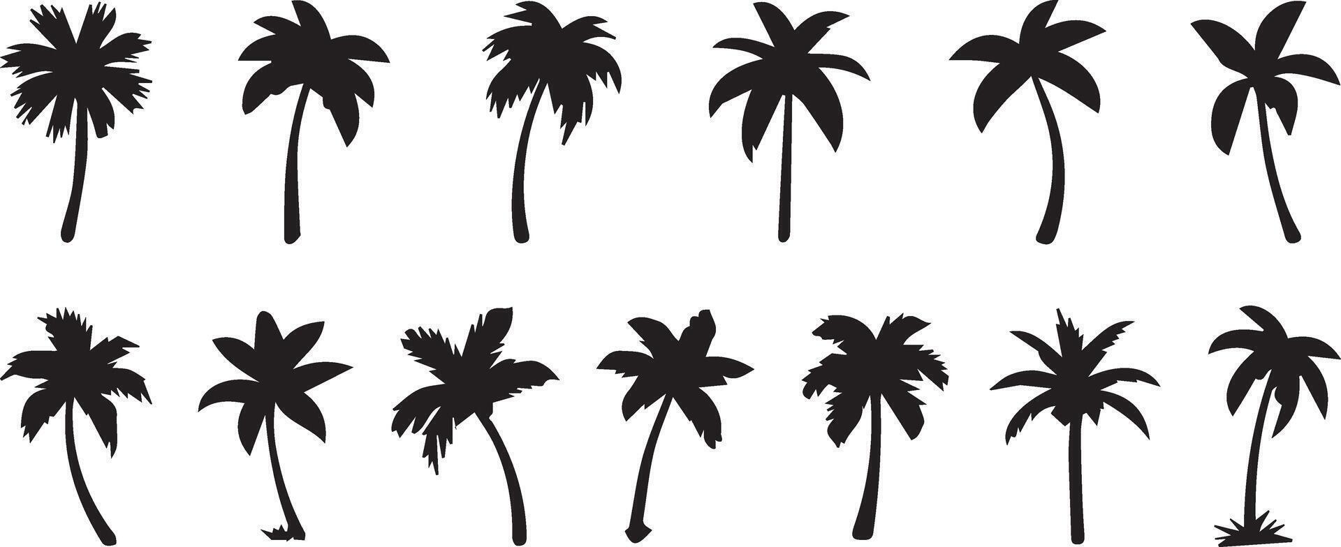 Palm Tree Icon Set vector