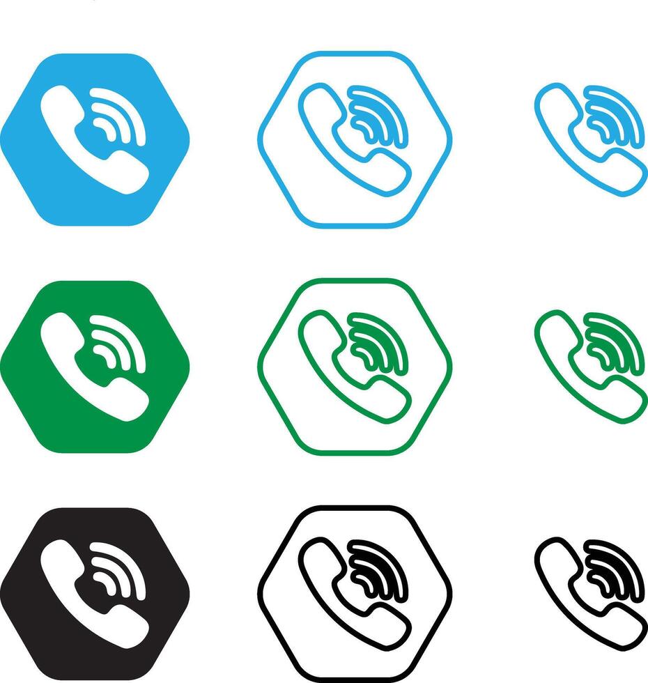 Circular Phone Icons vector