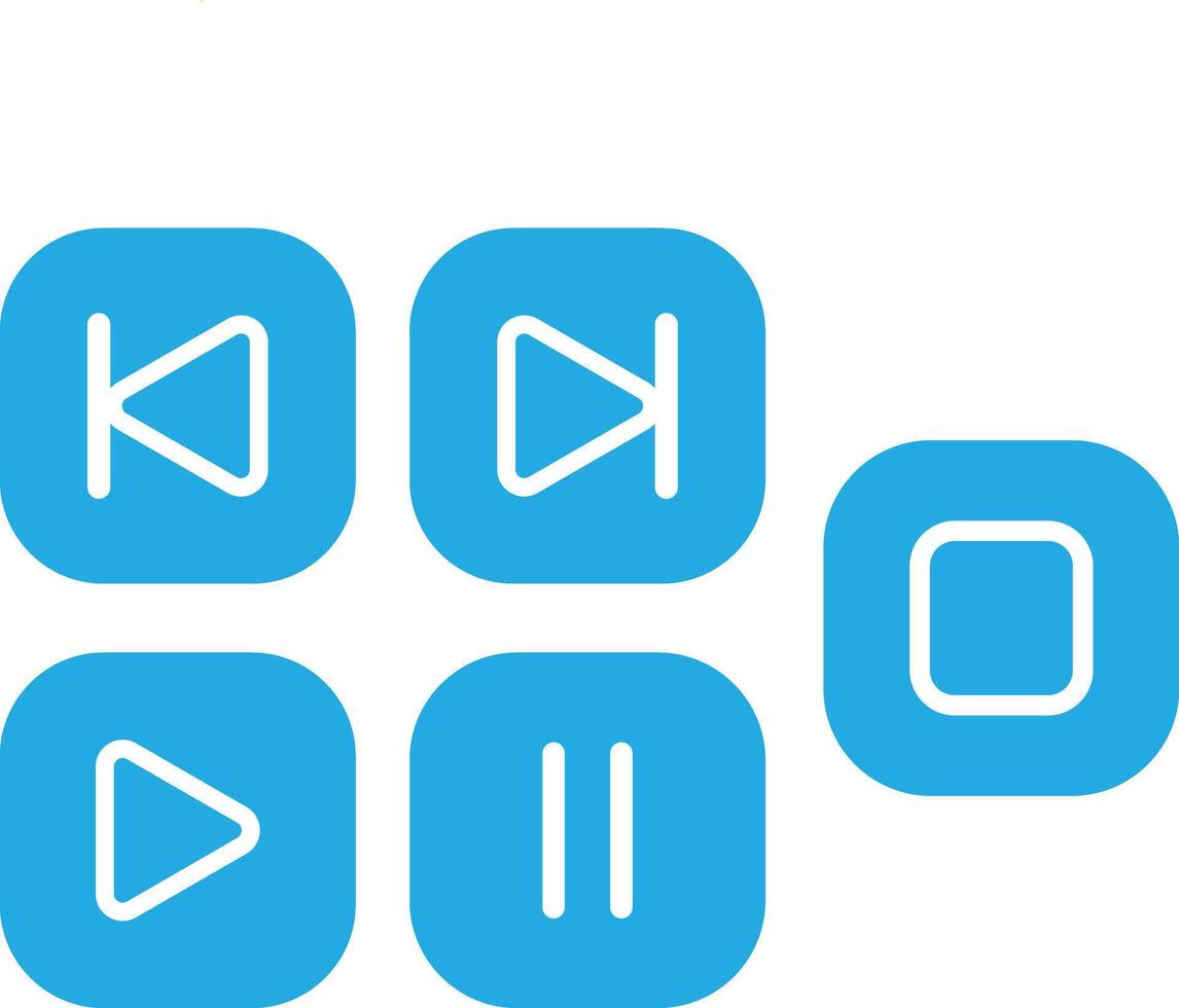 media player buttons vector