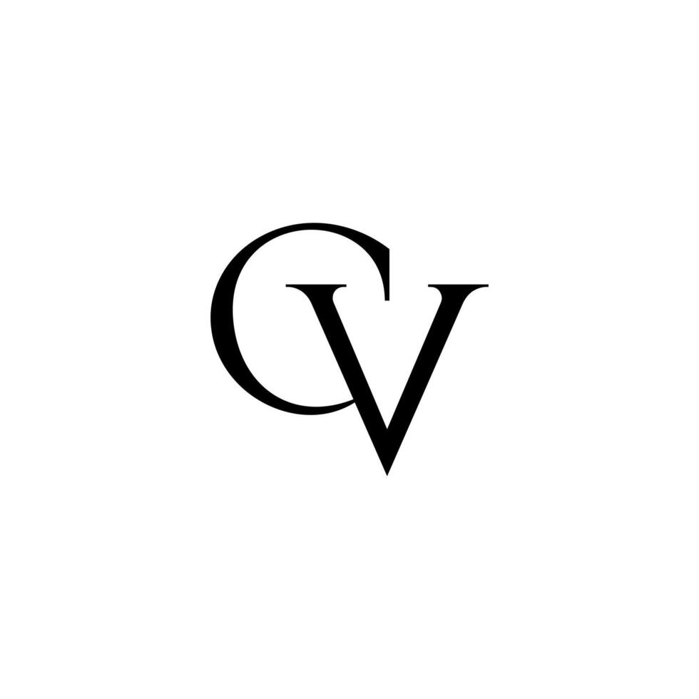 cv, vc, logo design. Creative CR logo concepts template Alphabet vector