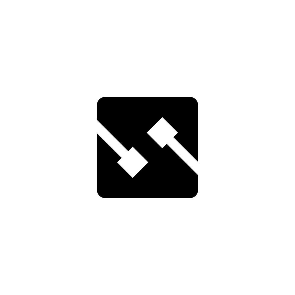 S square monogram, black white negative space logo vector