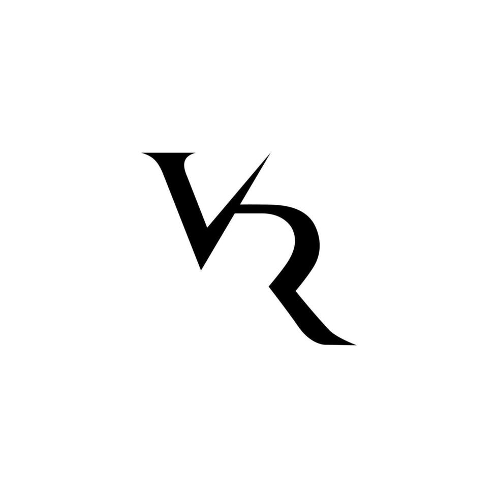 initial simple letter VR Logo design template for luxury identity design vector