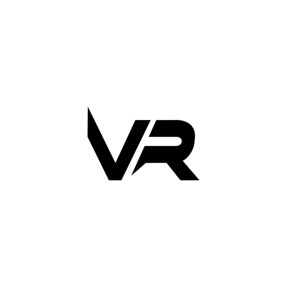 VR logo, unique and characterful for business vector
