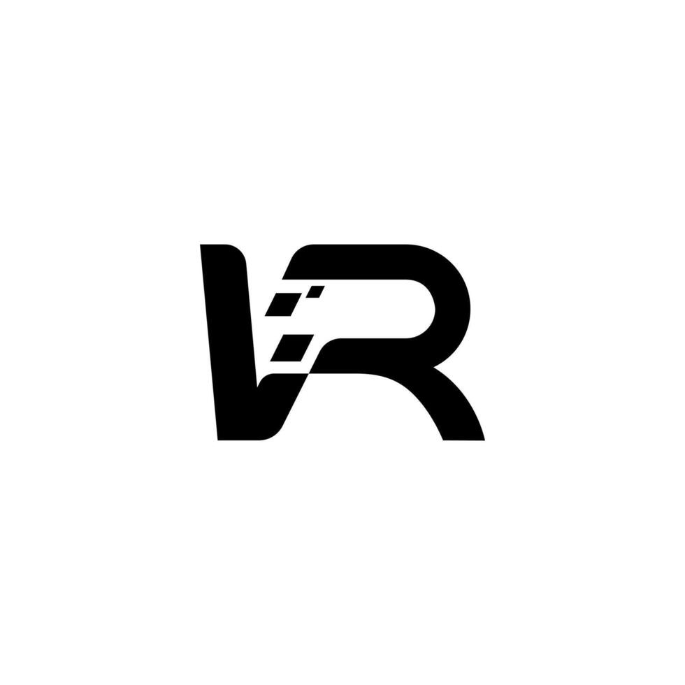 VR racing logo, speed VR, sport car icon vector