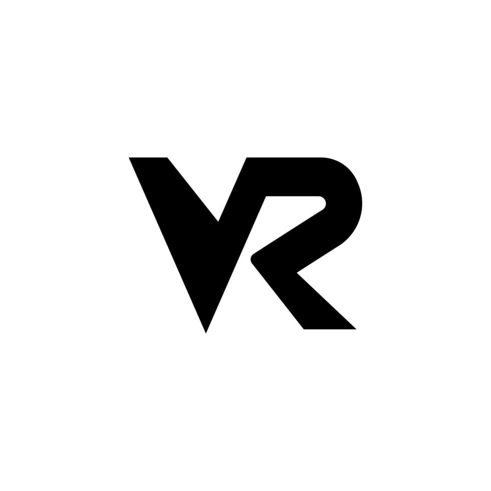 PrintVR, RV, Bold logo concept. minimalist simple strong vector