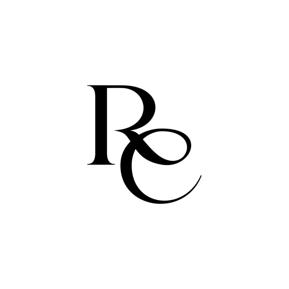 CR, RC, C, R abstract letters logo monogram, wedding, luxury vector