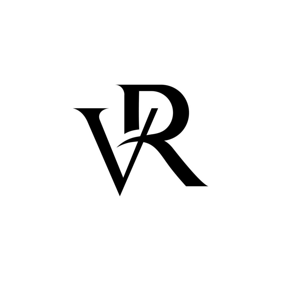 VR minimalist editable logo, typograhy symbol vector