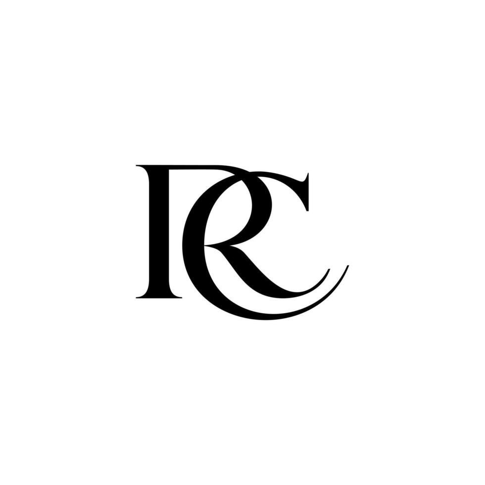 letter CR logo design template design, elegant, minimalist, wedding vector