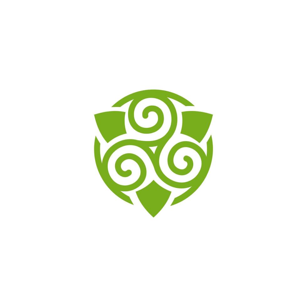 leaves trinity icon logo, leaf triangle for nature industri, triangular, elegant vector