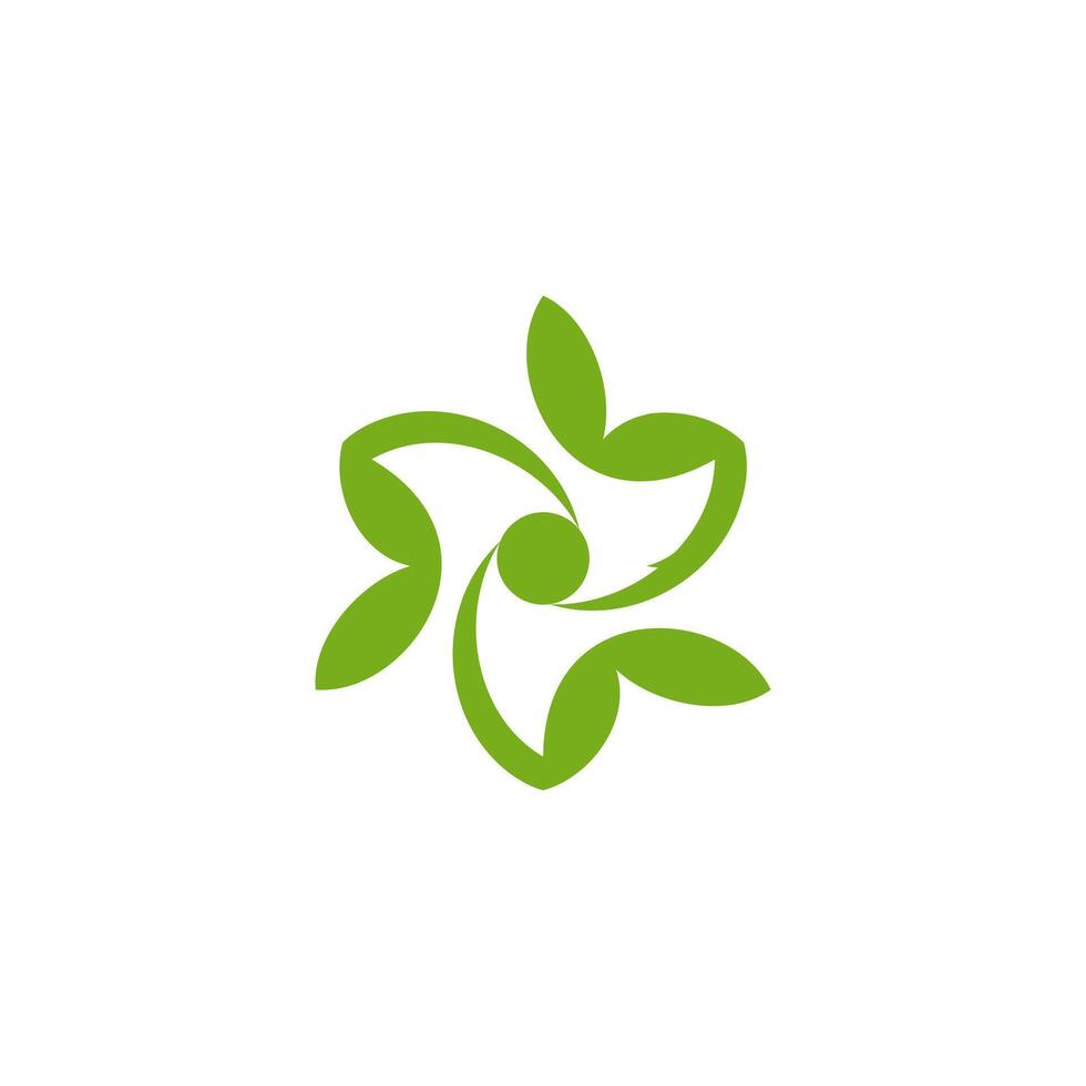 nature leaf rotation triangle trinity icon logo, industri, triangular, elegant vector