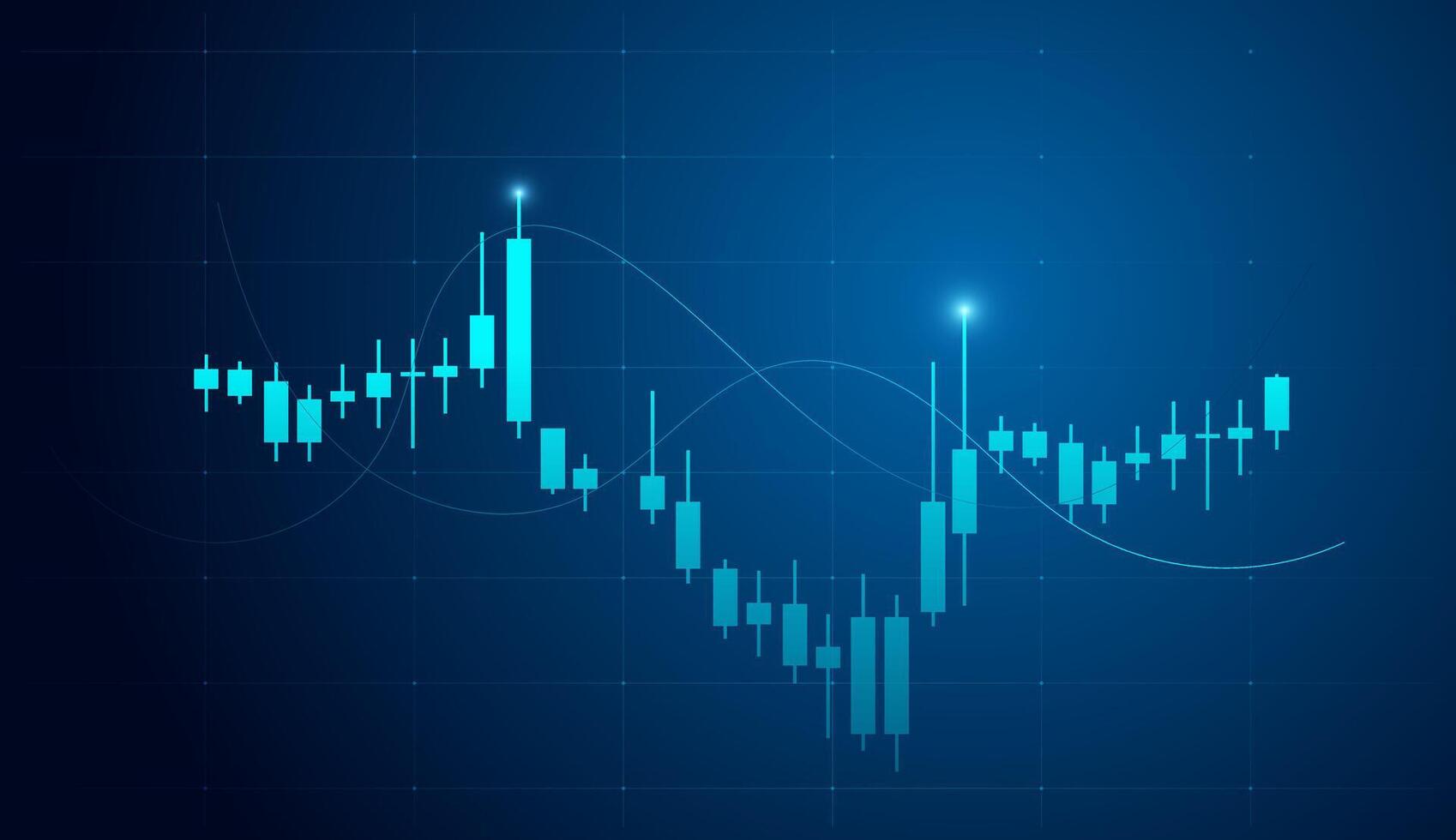 A Finance trade chart elements for up trend financial objects concepts , illustration vector