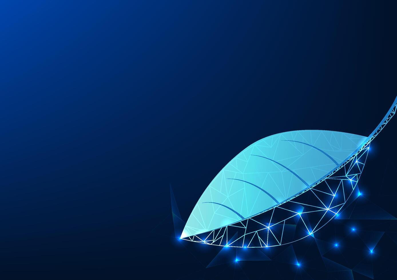 Sustainable innovation, natural leaves combined with technology, conveys Green Tech, which helps preserve the environment, does not destroy nature, and also saves energy. vector