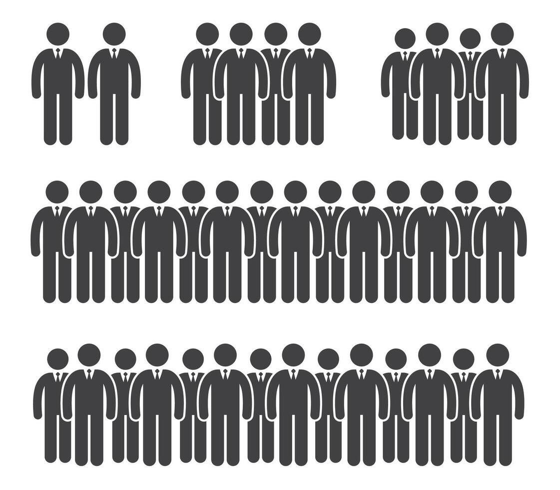 Team icon set, human, group of businessman, human resource and icon concept, Employee vector
