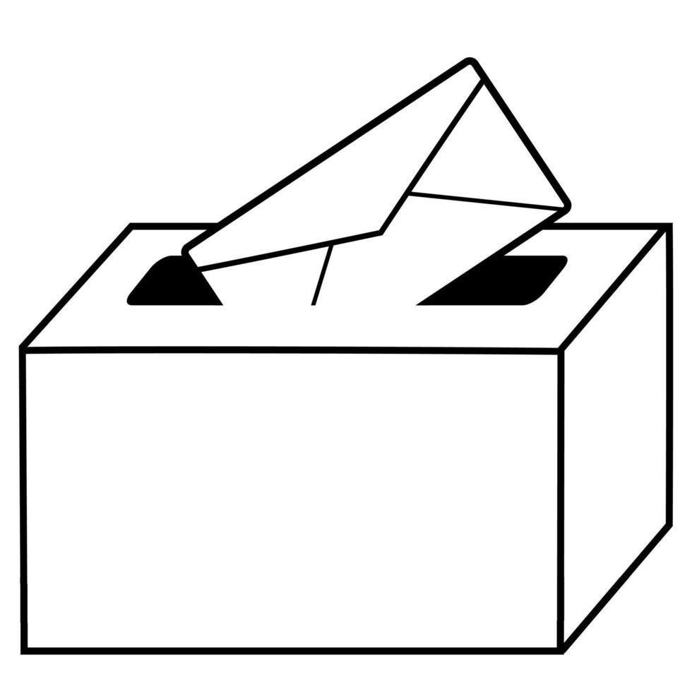 Sound icon selection. Entering ballots in the box. vector
