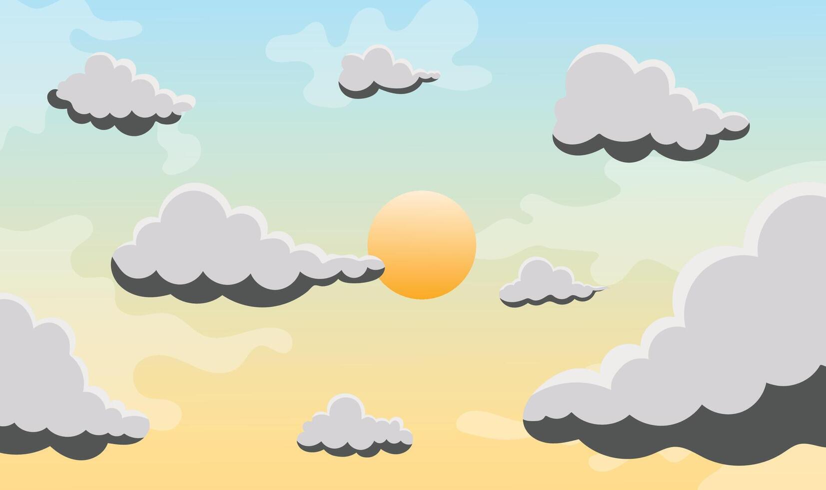 Dark Puffy Clouds vector