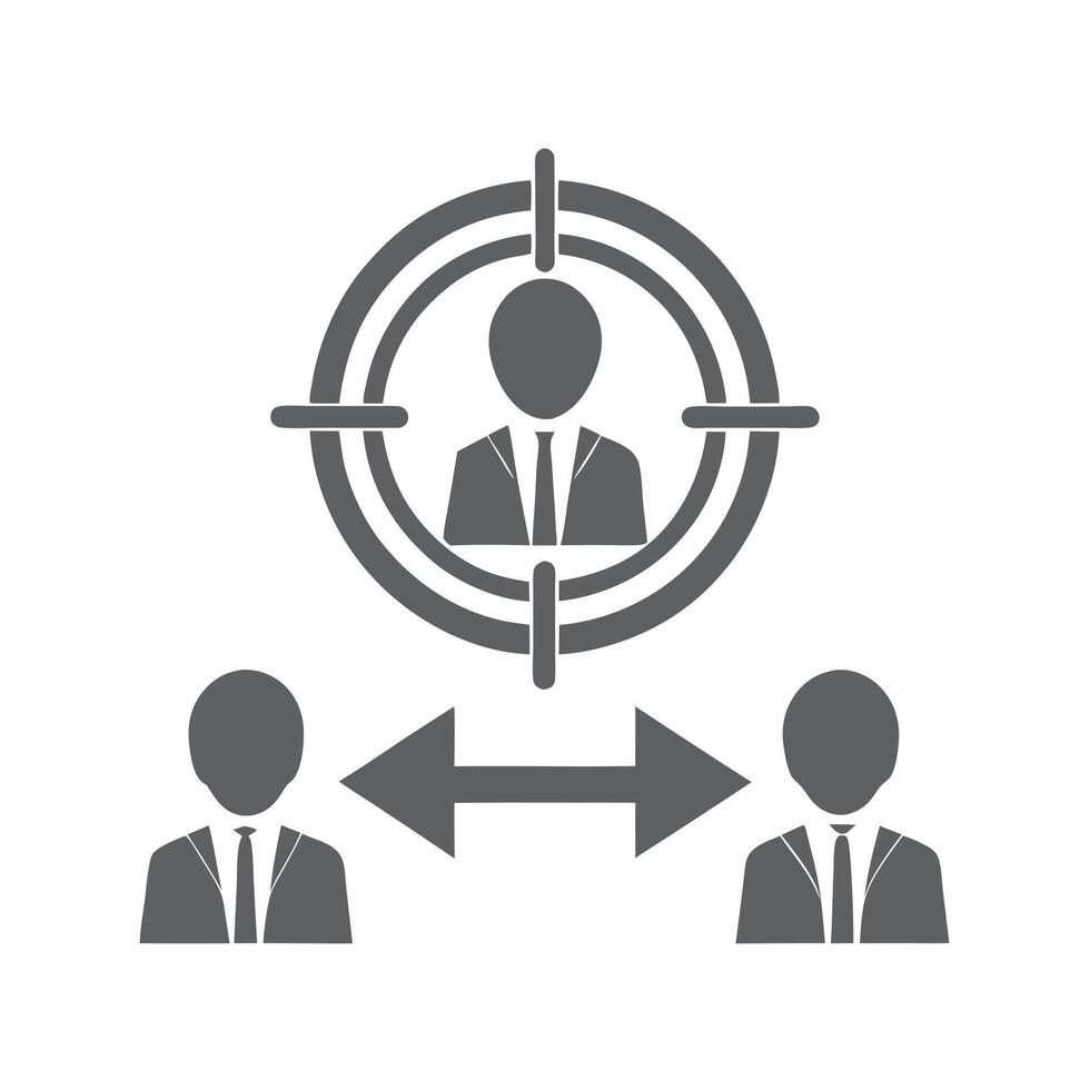 Minimalist Target Focus Icon Set vector