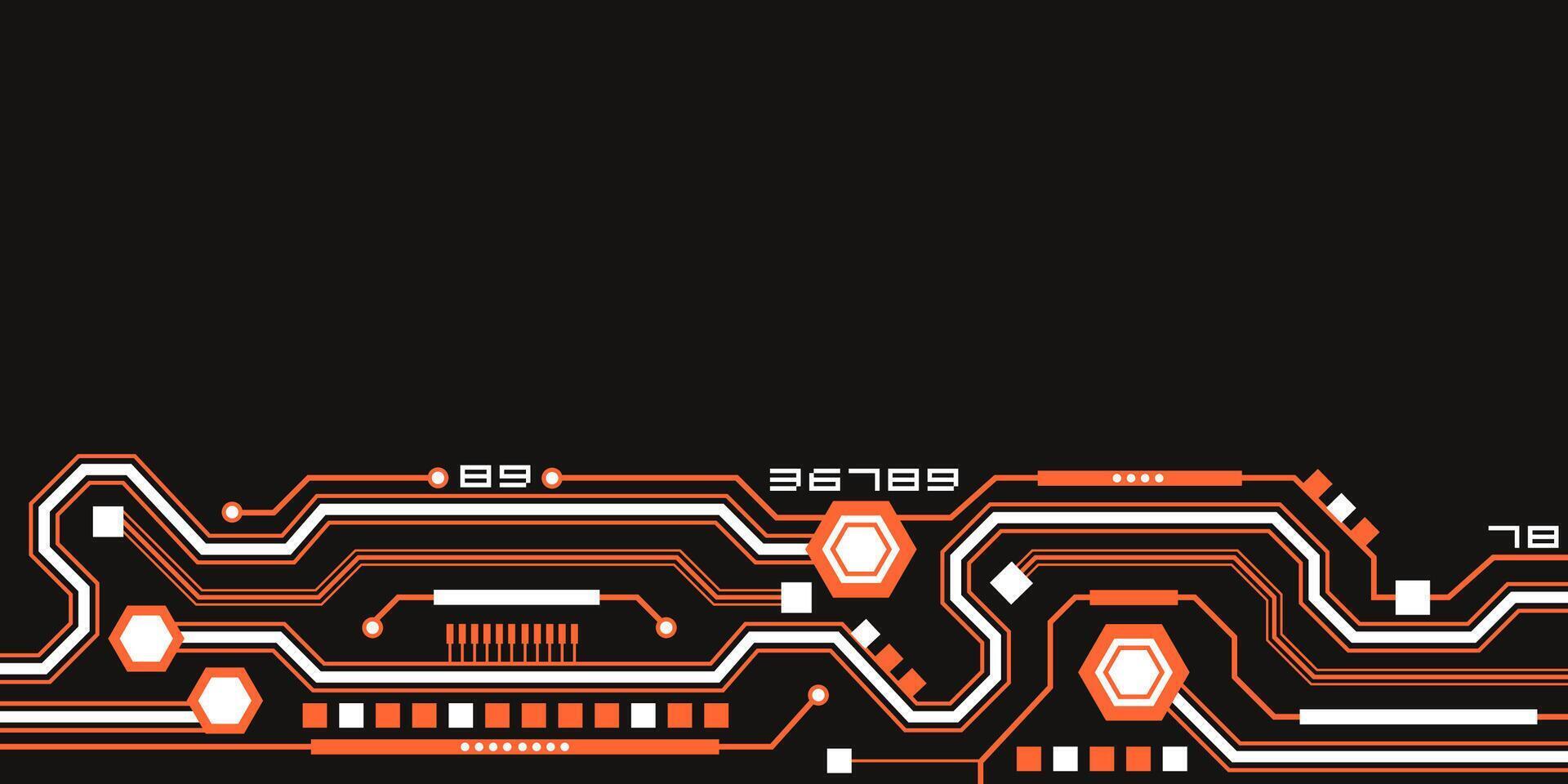 Electronic chip.Technological banner background. vector
