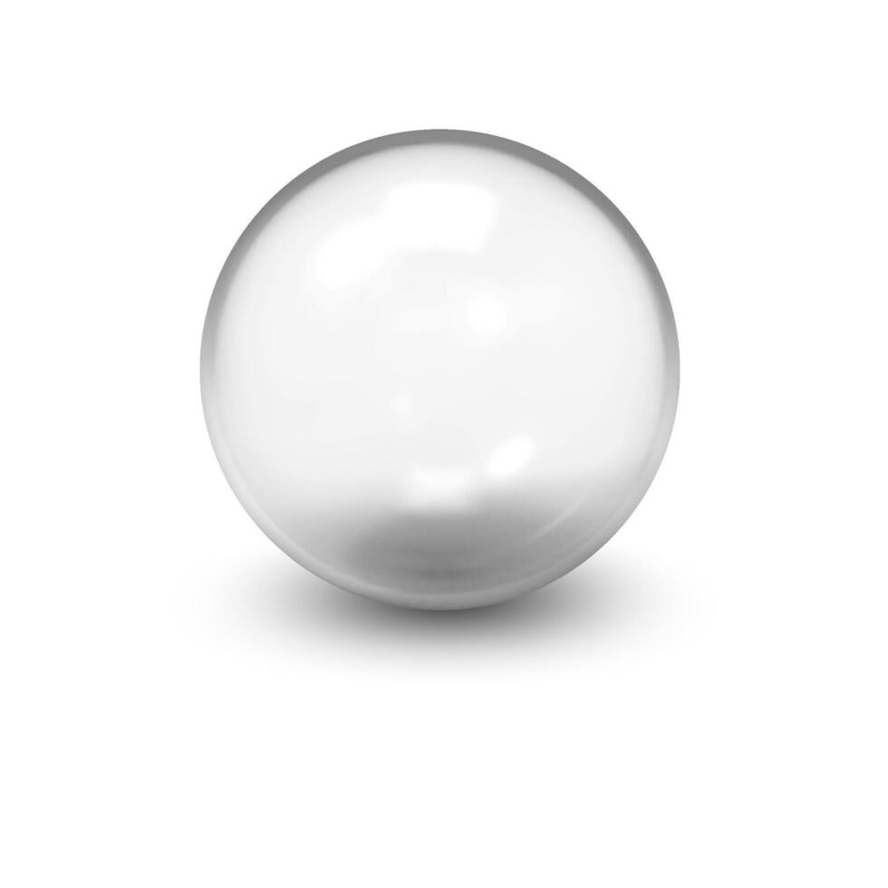 Glass ball .Round crystal vector