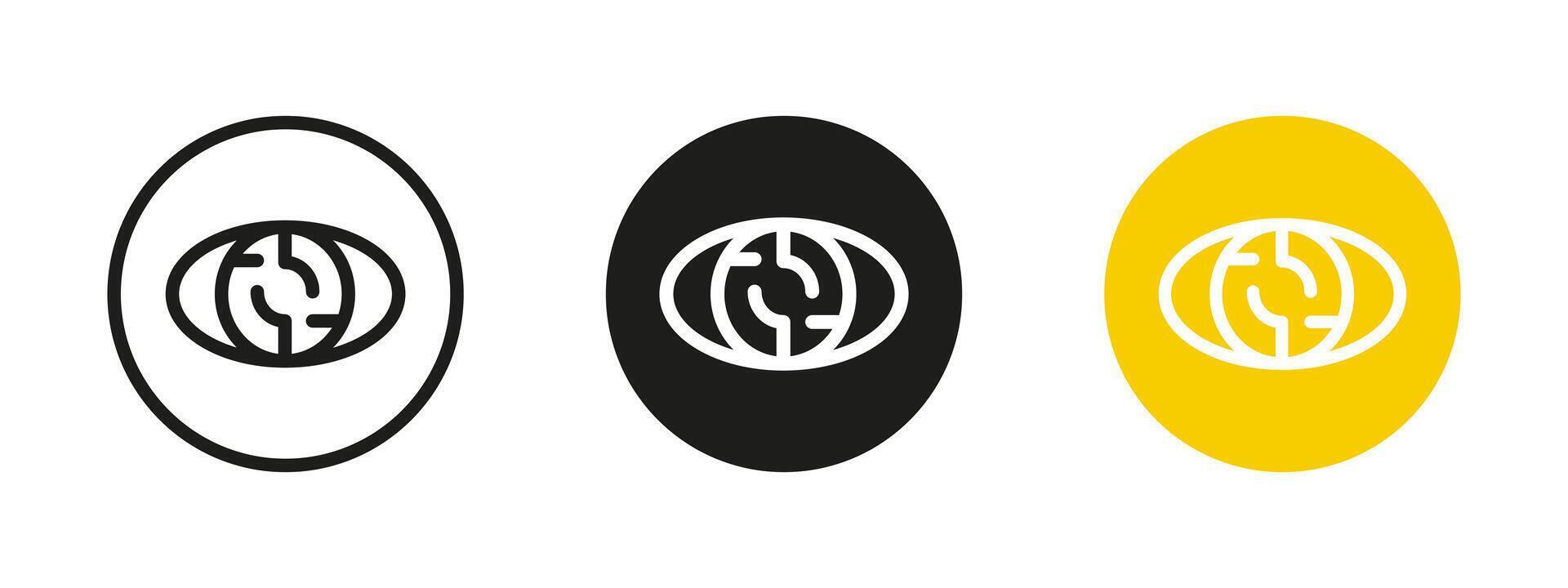 Eye scan icon. Biometric recognition illustration. Retina and iris identification symbol for security systems. Vision and surveillance pictogram. Digital authentication and personal access sign vector
