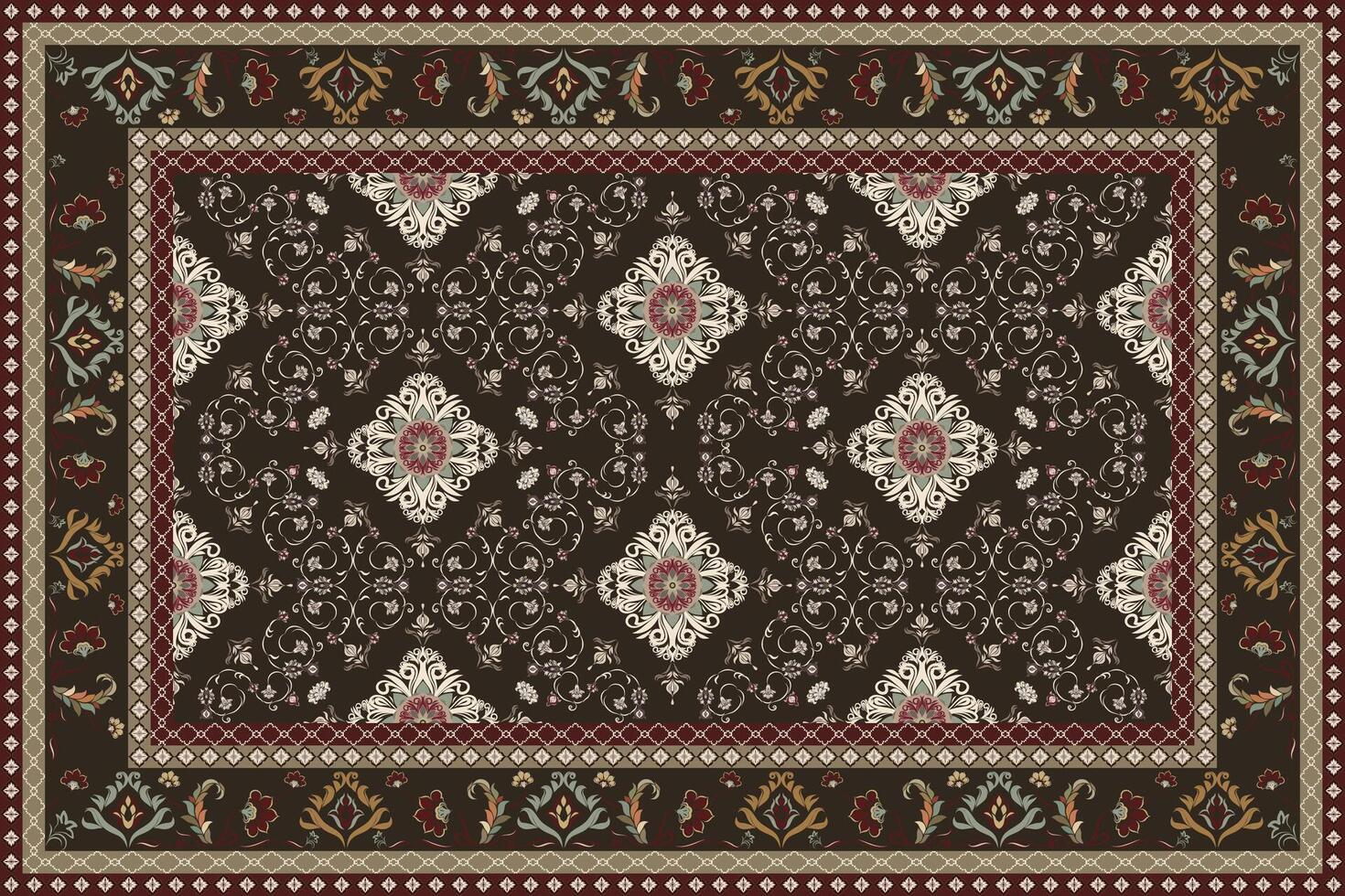 Transform your designs with the unique charm of Persian carpet patterns vector