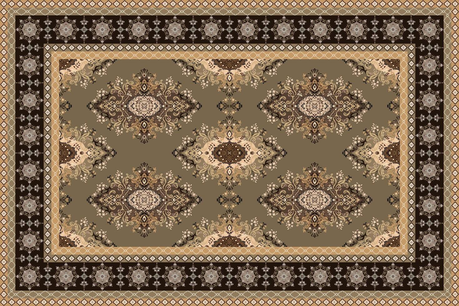 Discover the intricate beauty of Persian carpet patterns, perfect for adding cultural elegance to your designs vector