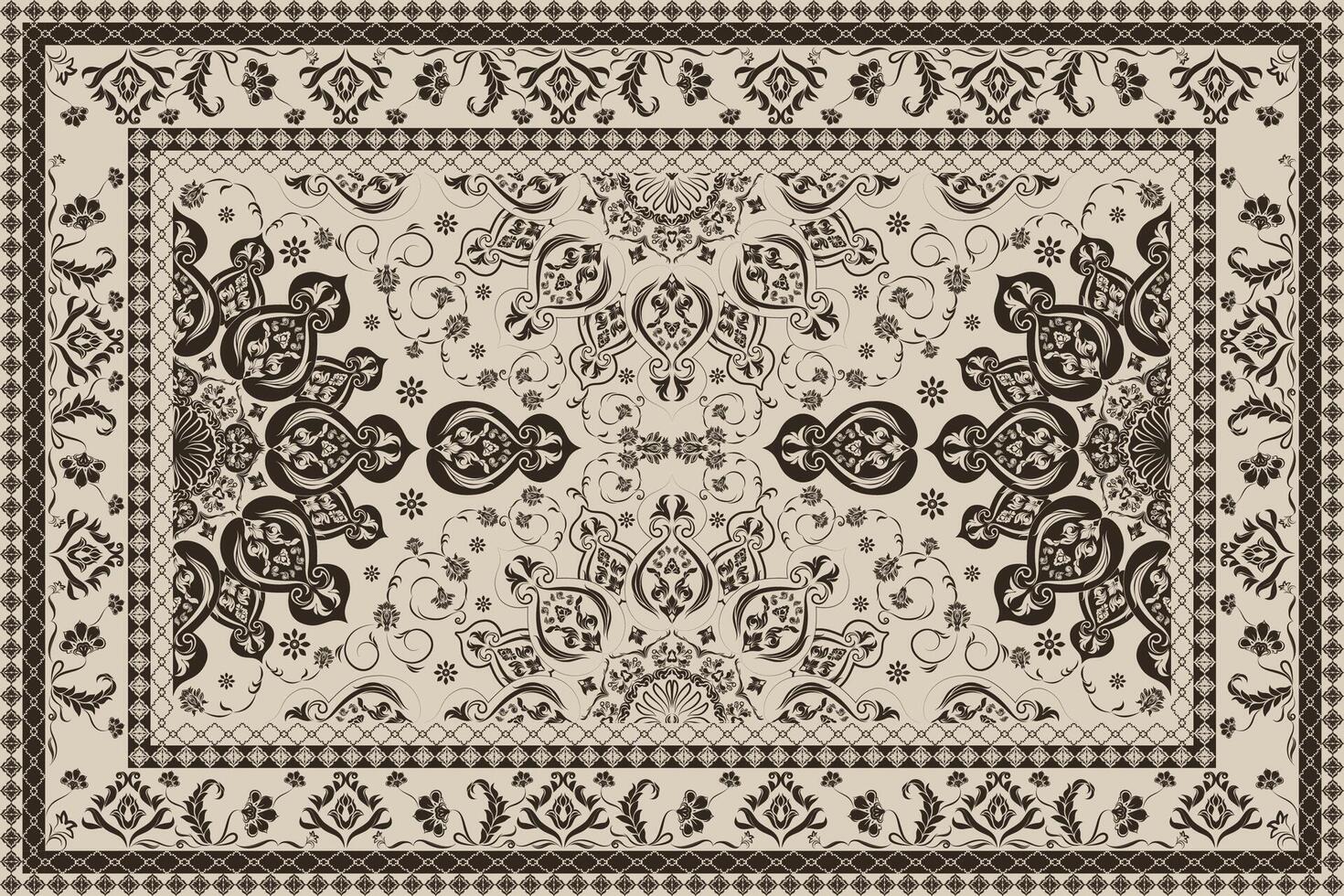 Elevate your designs by integrating these elegant Persian carpet patterns vector