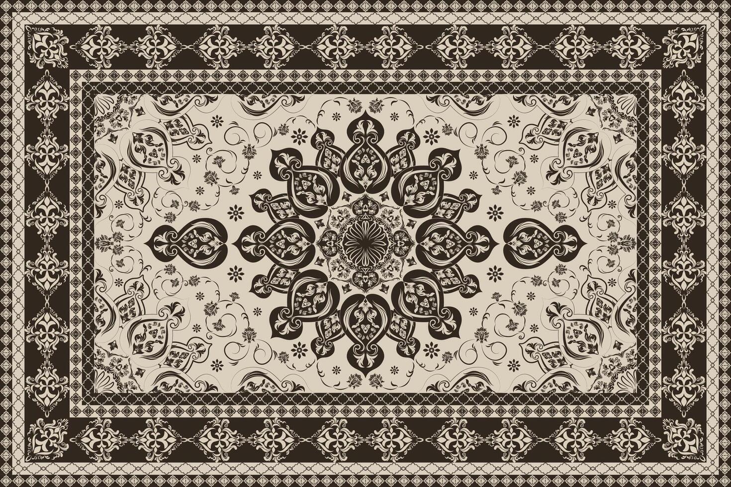 Bring sophistication to your designs with the timeless beauty of Persian carpet patterns vector
