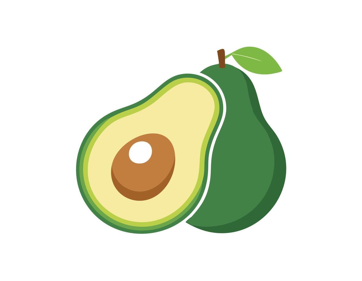 Avocado fruit icon illustration vector