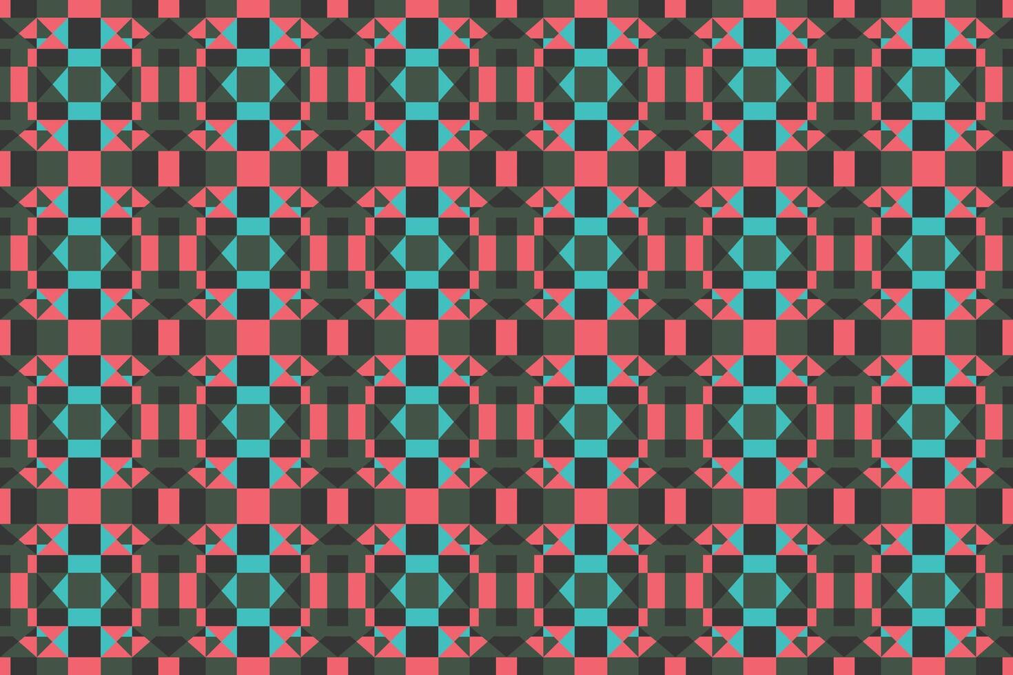 A colorful pattern with squares and triangles vector