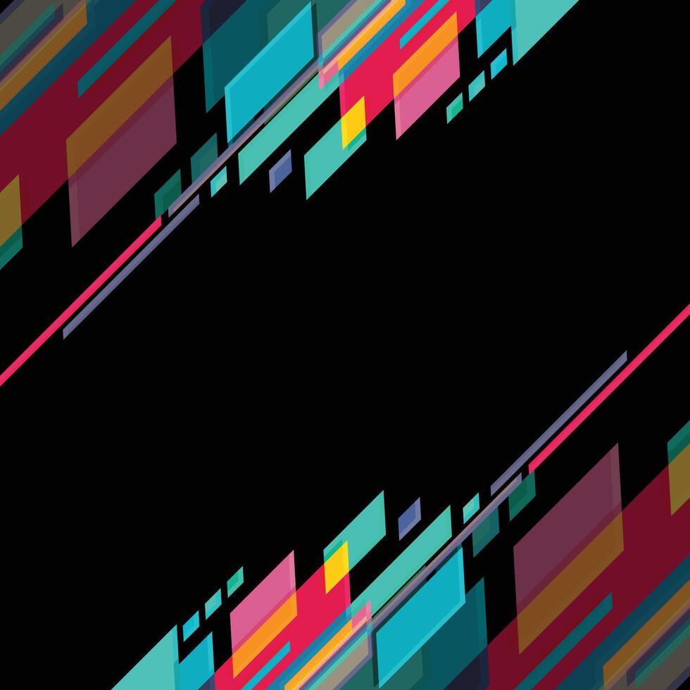 Abstract geometric pattern on black background vector