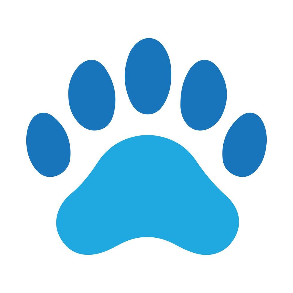 Mammal footprint icon. Single cat paw illustration eps 10 vector