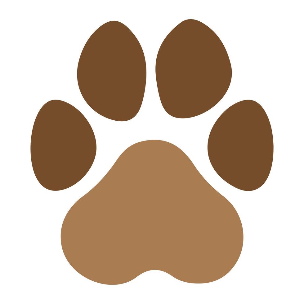 cat paw print icon vector