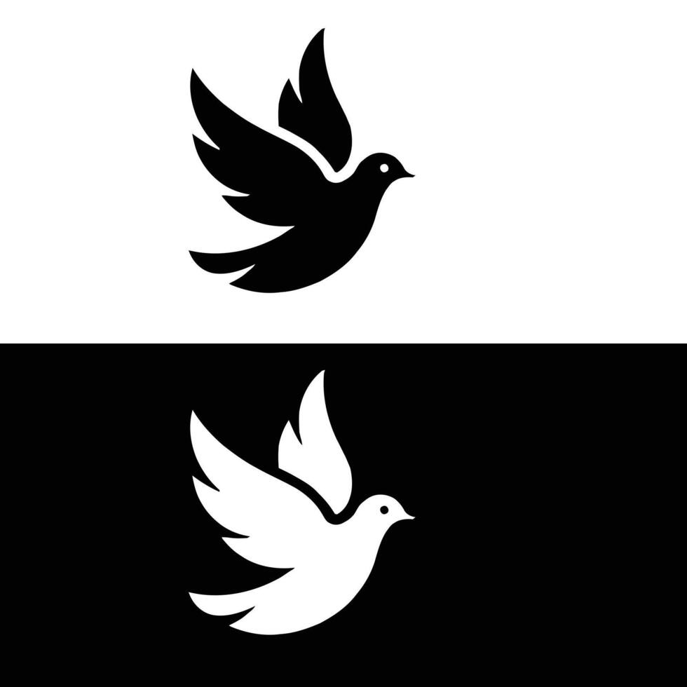 silhouette of a bird logo design . vector