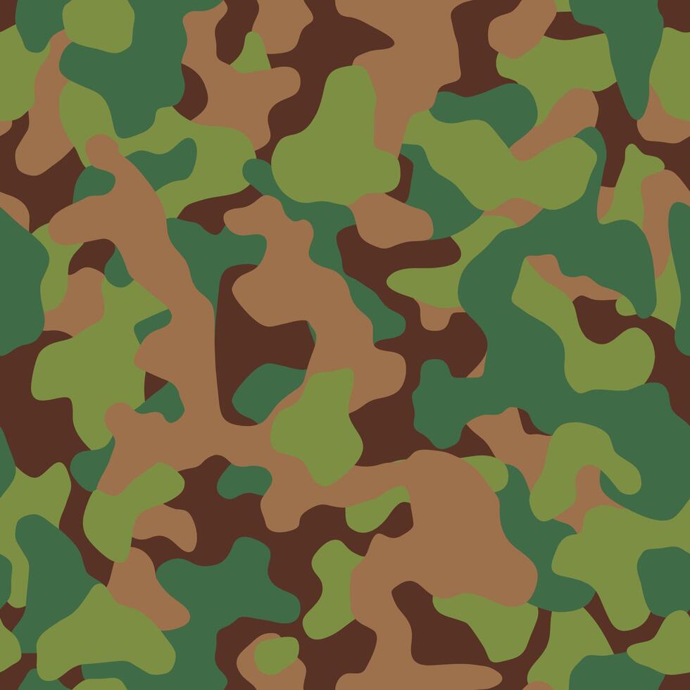 Camouflage seamless pattern. Camo background. Fabric textile print template vector