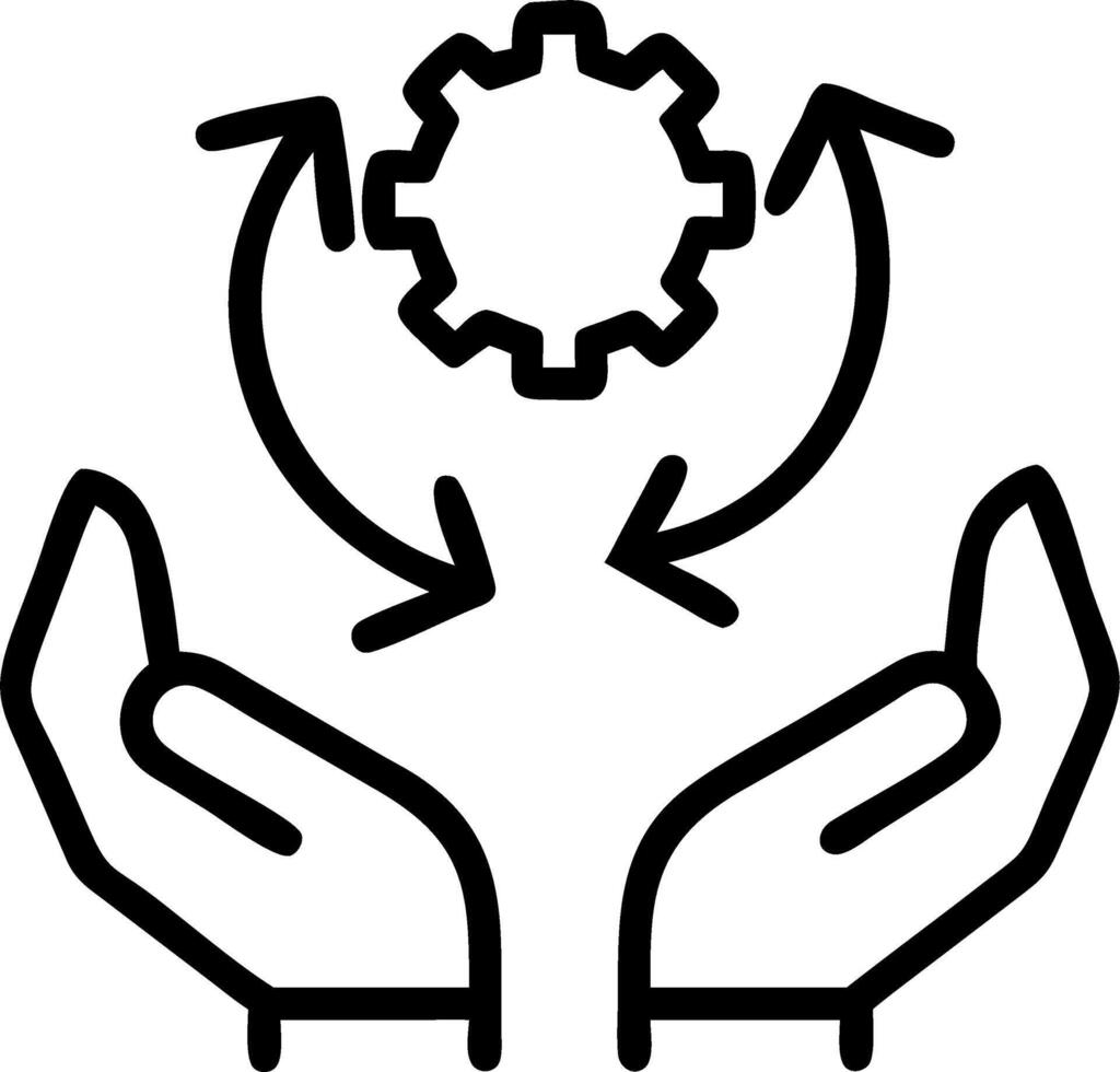 Business team optimizing sustainable procurement on glossy background copy space flat vector