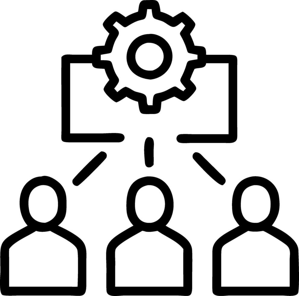 Business team optimizing digital green logistics on plain background copy space flat vector