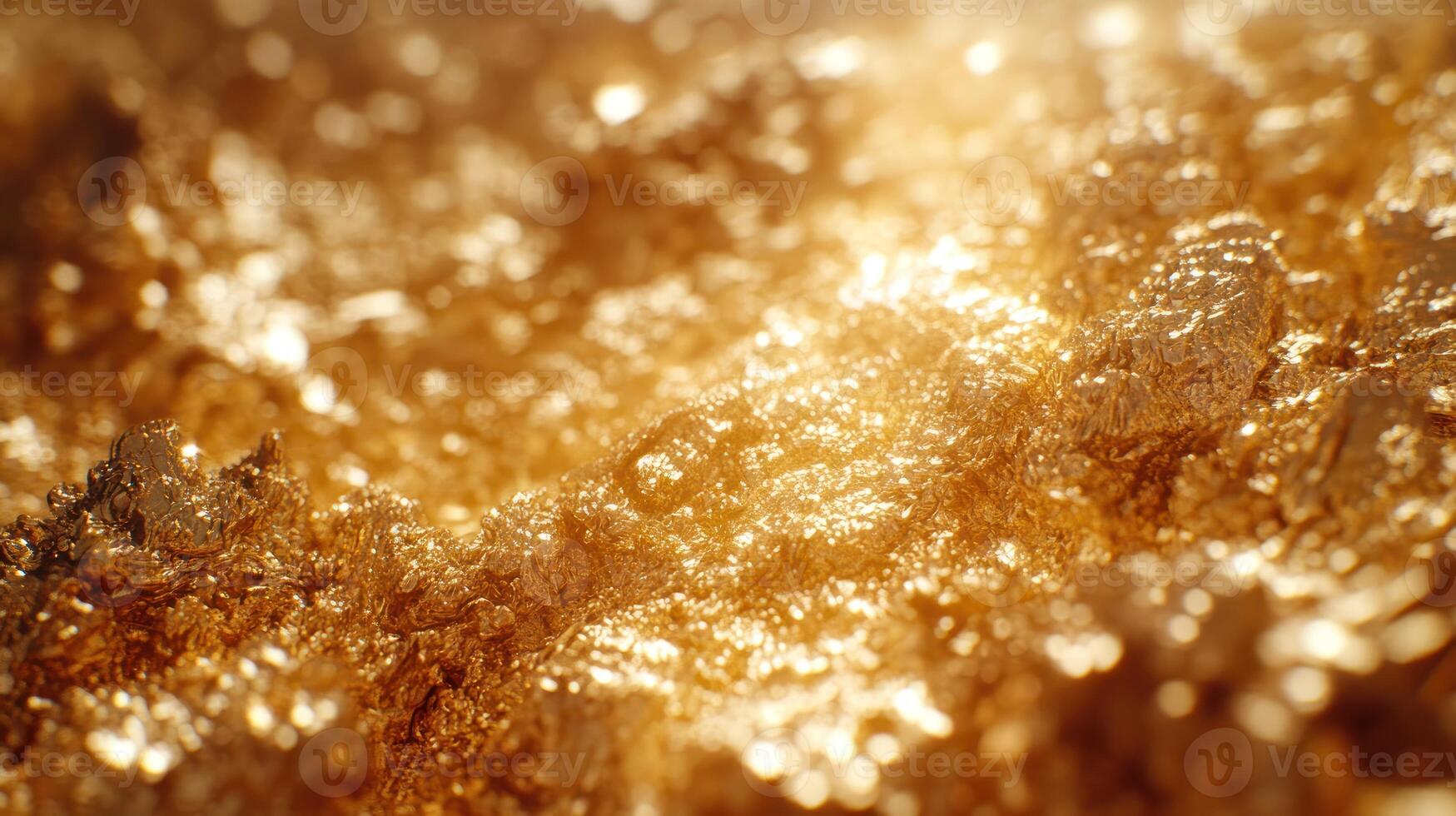 Close-up of shimmering golden texture. photo