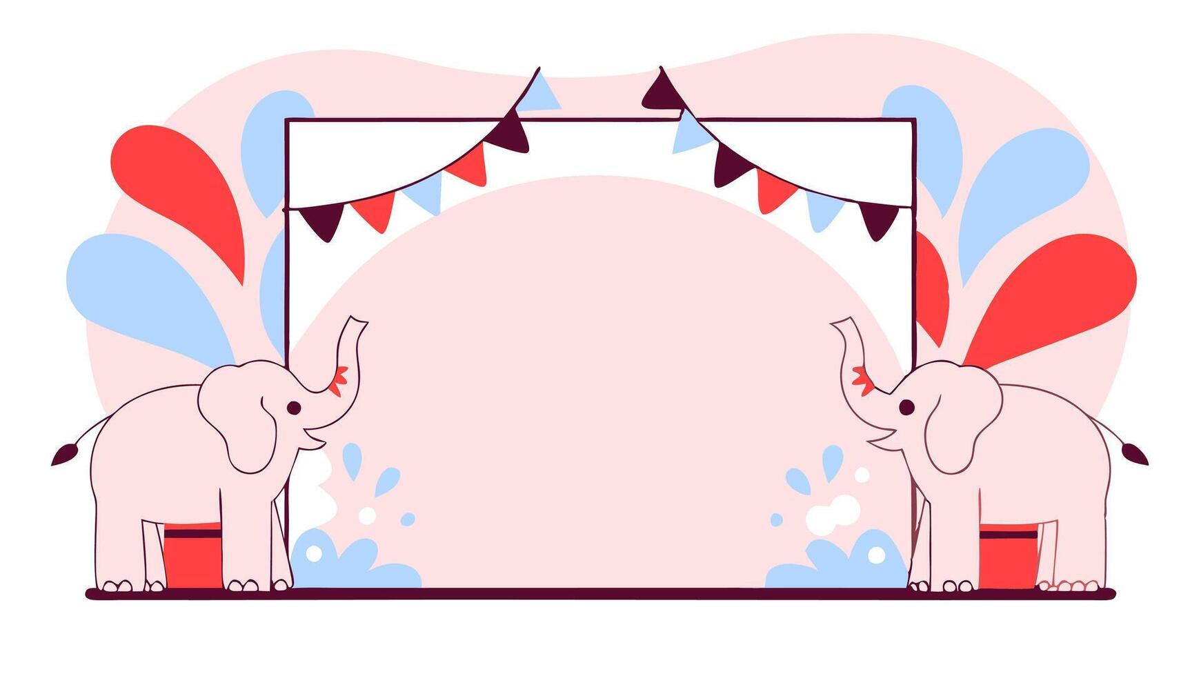 Elephant circus poster vector