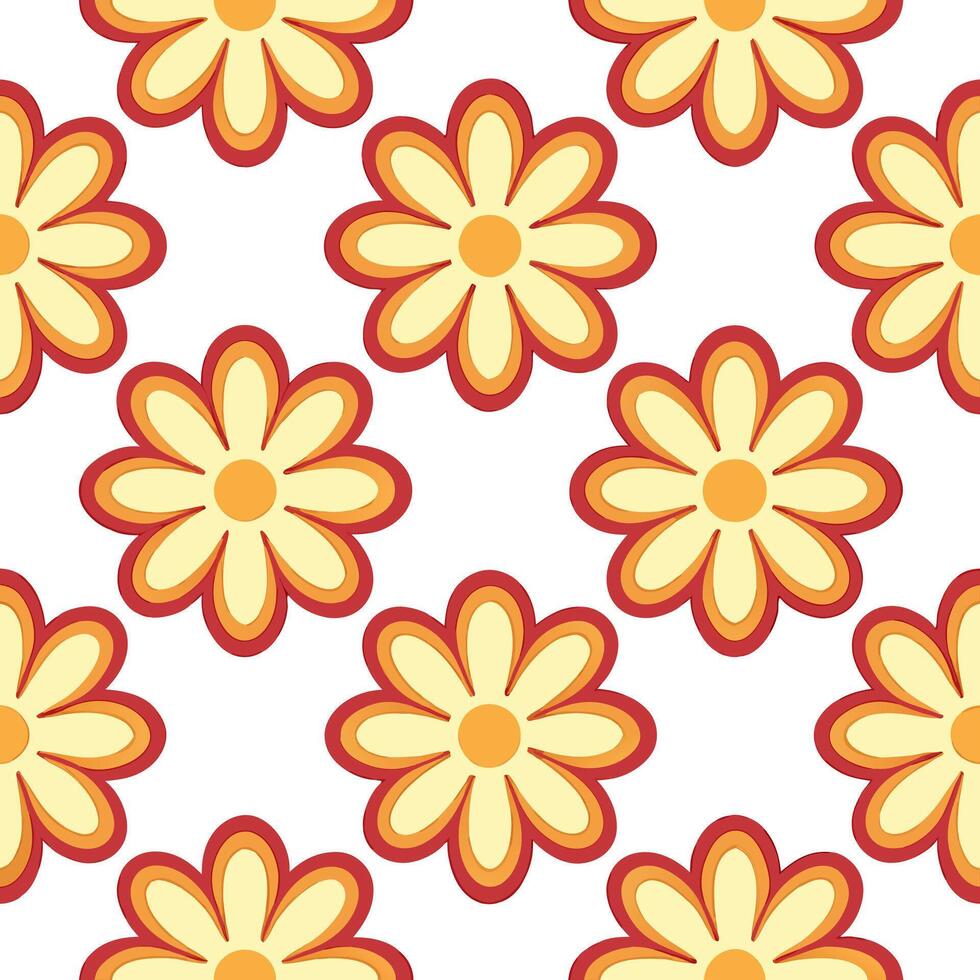 70s inspired seamless pattern with psychedelic shapes and vibrant color schemes for creative projects concept as Psychedelic 70s pattern featuring vibrant shapes and color schemes Seamless Set vector
