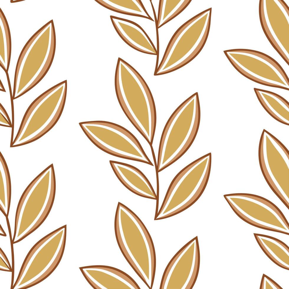 Vintage spring leaves seamless pattern with earthy tones and soft textures for a natural organic design concept as Organic spring leaves pattern with earthy tones and soft textures Seamless Set vector