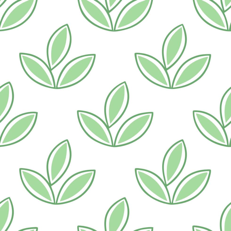 Minimalist spring nature seamless pattern with subtle leaf designs and light green tones for modern nature aesthetics concept as Subtle minimalist spring nature pattern with light Seamless Set vector