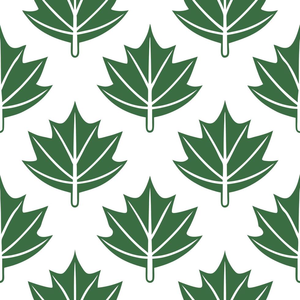 Spring leaves seamless pattern with large bold silhouettes and rich color contrasts for a modern stylish look concept as Modern spring leaves pattern featuring large silhouettes an Seamless Set vector